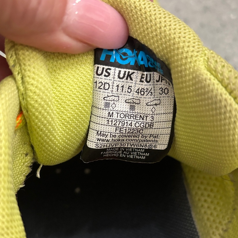 Hoka One One Men's Vibrant Yellow Athletic Shoes - Picture 8 of 8